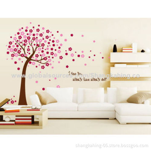 Colorful Wall Sticker for Kids, CMYK and UV Printing, Made of Pearl Paper, PVC, Vinyl